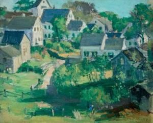 View Of A Village On A Hill
