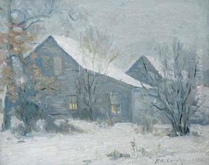 Country Home In Winter by Frederick Kitson Cowley