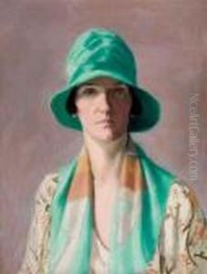 Portrait Of A Lady (norma Featherstone Cooke) by Frederick Kitson Cowley