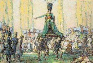 Entrance Of The Tyrant Iii (study Of A Figure Verso.)
