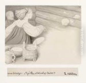 Tsju Pus, Vil Du Ned Af Bordet! by Theodor Severin Kittelsen