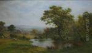 Robert Angelo Kittermaster Marshall A Country Pool Signed by Roberto Angelo Kittermaster Marshall