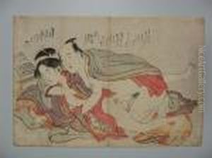 Couple Enlace by Torii Kiyonaga