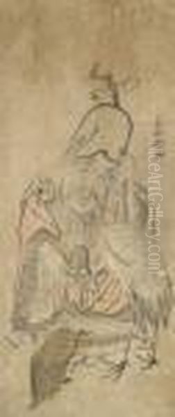 Figure With A Heron And A Turtle - view 1