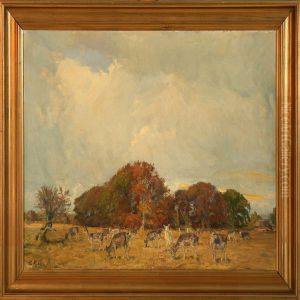 Landscape From The Deergarden, Denmark by Harald Kjaer