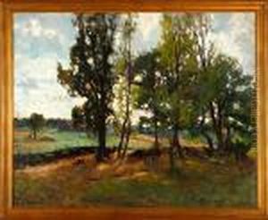 "sommardag". Signed. Dated Skarfsta 191 by Esther Kjerner
