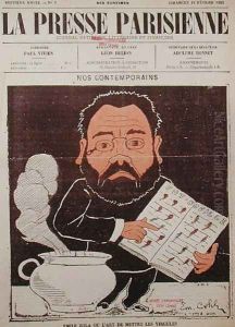 Front cover of La Presse Parisienne with a caricature of Emile Zola (1840-1902) by Emile Cohl