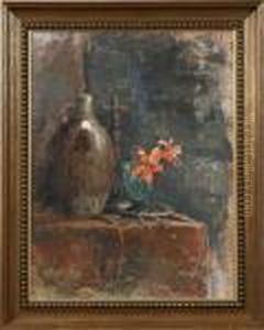 Stilleben Med Krus Och Liljor, Signerad Och Daterad E. Kjerner 1929 by Esther Kjerner