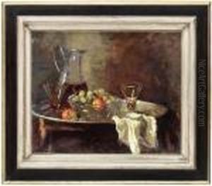 Stilleben Med Frukter, Glas Och Kanna by Esther Kjerner