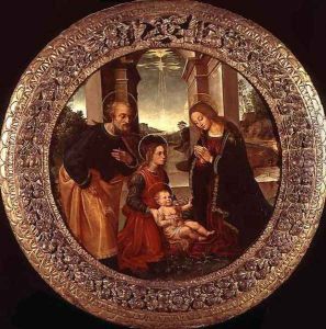 The Holy Family with an Angel by Raphaello del Garbo Capponi