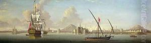 An Extensive View of the Port of Alexandria with a British Man OWar at Anchor An Extensive View of the Port of Alexandria with a British Man OWar at Anchor