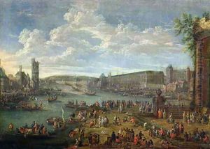 View of the Louvre and the Tour de Nesles from the Ile de la Cite, c.1673-74