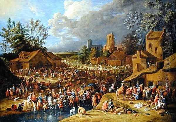 Soldiers looting a village - view 1