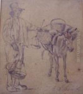 Study Of A Pedlar And Donkey