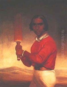 Portrait of Nannultera, a Young Poonindie Cricketer by John Michael Crossland