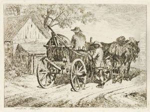 Klein, Vier Blatter Aus Der Folge Der Charakteristischen Fuhrwerke by Johann Adam Klein