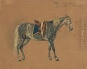 Apfelschimmel, Gesattelt Und Aufgezaumt by Johann Adam Klein