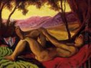 Nude In The Open Air by Jozsef Klein
