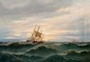 Ship In Distress by Oskar Conrad Kleineh