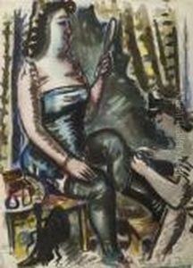 In Der Garderobe. 1944. (in The Vestibule)