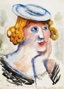 Dame Mit Hut by Paul Kleinschmidt