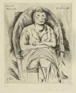 Margarethe Kleinschmidt 28 Jahre Alt. 1921 by Paul Kleinschmidt