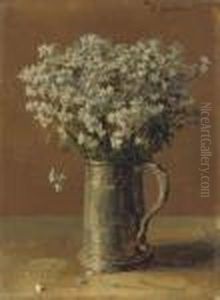 Wild Flax In A Pewter Tankard by Iulii Iul'evich (Julius) Klever