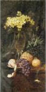 Still Life Of Fruit And Flowers by Iulii Iul'evich (Julius) Klever