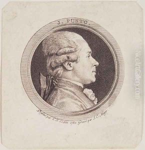 Portrait of Giovanni Punto (1746-1803), 1782 by Cochin, Charles Nicolas II