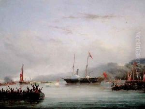 The First Victoria And Albert Yacht off Plymouth by Nicholas Matthews (1816-51) Condy