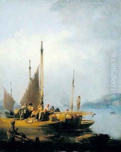 Harbour Scene by Nicholas Matthews (1816-51) Condy