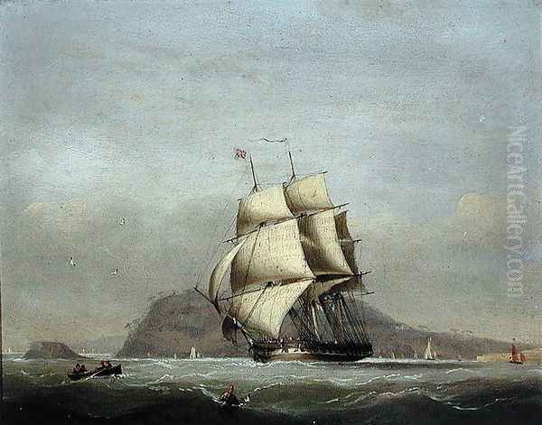 H.M.S. Pique under Sail - view 1