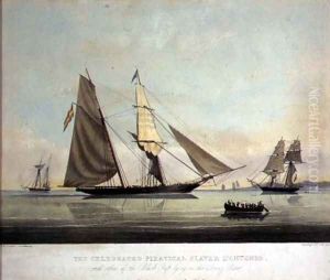 The Celebrated Piratical Slaver LAntonio With others of the Black Craft Lying in the Bonny River, 1830 by Nicholas Matthews (1816-51) Condy