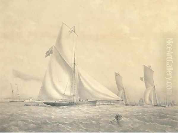 The cutter yacht Phantom, by T.G. Dutton - view 1