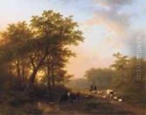 Return Of The Cattle by Johann Bernard Klombeck