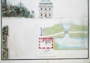 Plan and elevation of a hydraulic machine by Chambe