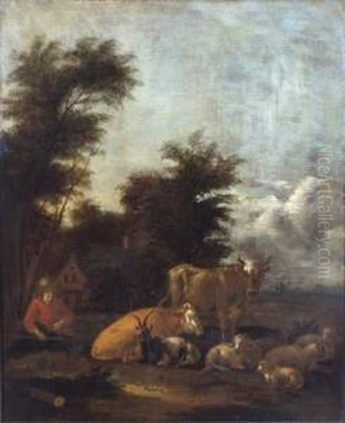 Landschaft Mit Hirte Und Weidetieren - view 1