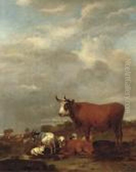A Landscape With Cows And Goats - view 1