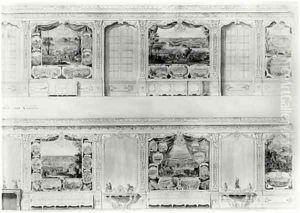 Plan and Elevation of the Galerie du Petit Chateau de Chantilly by Chambe
