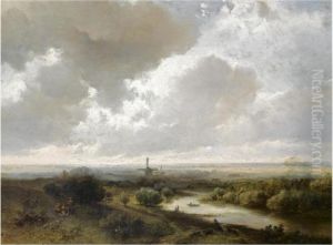 A Panoramic River Landscape A Panoramic River Landscape