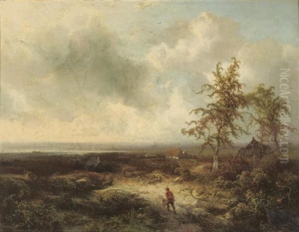 Pushing The Wheelbarrow In A Panoramic Landscape - view 1