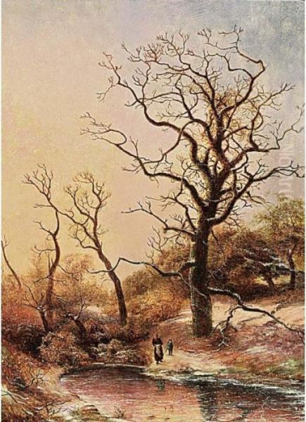 A Winter Landscape With Figures Near The Ice - view 1