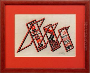 Design For A Stand With The Slogan Workers Of The World Unite by Gustav Gustavovich Kluzis