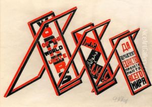 Design For A Poster With The Slogan "workers Of The World Unite" by Gustav Gustavovich Kluzis