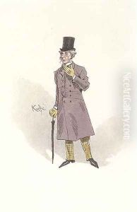 Mr Podsnap, a character from 'Our Mutual Friend' by Charles Dickens by Joseph Clayton Clarke