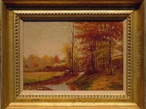 Autumn River Landscape by Charles Wilson Knapp