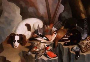 Dog Watching Over Dead Game by Jan Coster