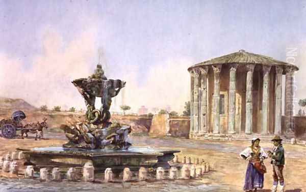 The Temple of Vesta in Rome, late 19th century - view 1