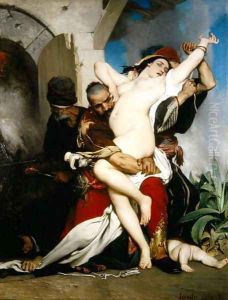 The Abduction of a Herzegovenian Woman, 1861 by Jaroslav Cermak