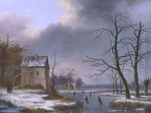 Skating on a Frozen River - view 1